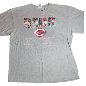 India‎ Baseball MLB Gray Cincinnati Reds T Shirt XL Votto Castellanos Winker
